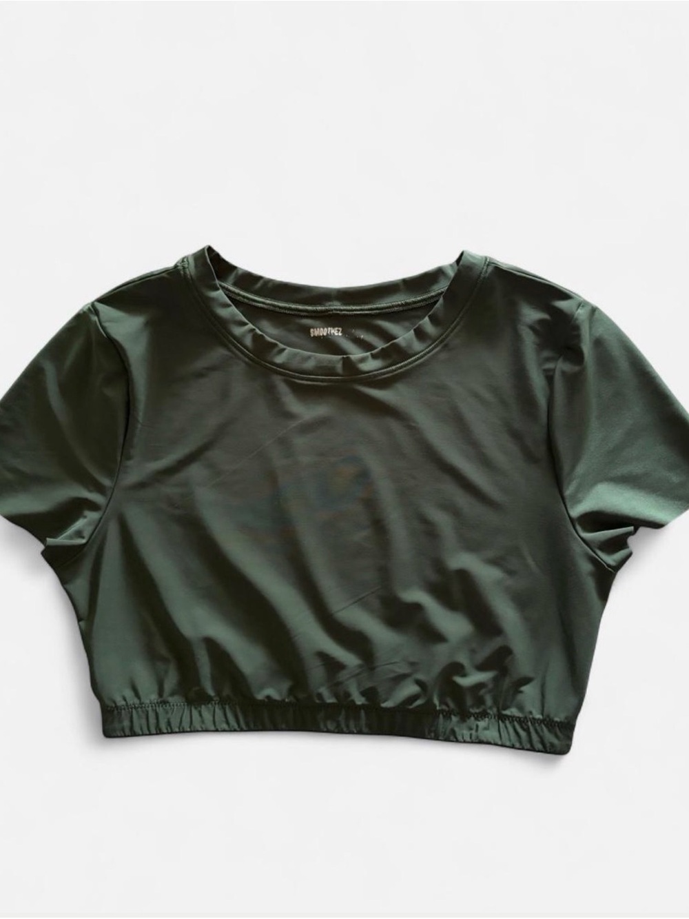 aerie Cropped Active Top in Olive  Green Small